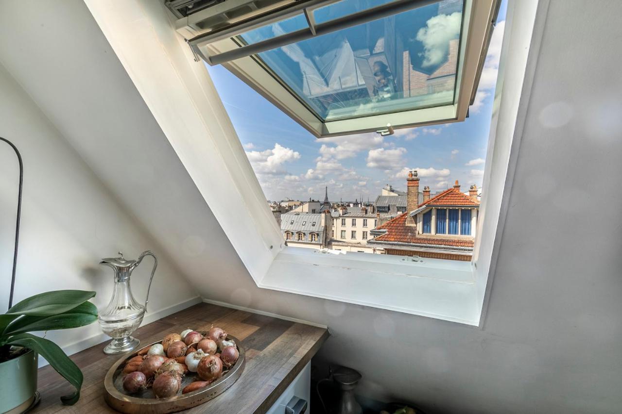 Paris Centre Dernier Etage Vue Ascenseur Exterior foto