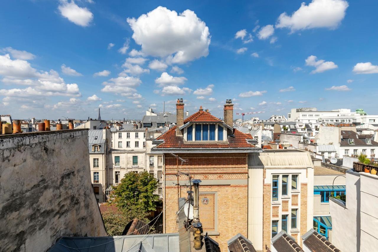 Paris Centre Dernier Etage Vue Ascenseur Exterior foto